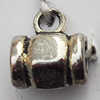 Connector Zinc Alloy Jewelry Findings Lead-free, 8x10mm Big Hole:3.5mm Small Hole:2mm, Sold by Bag