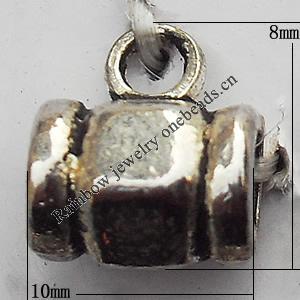 Connector Zinc Alloy Jewelry Findings Lead-free, 8x10mm Big Hole:3.5mm Small Hole:2mm, Sold by Bag