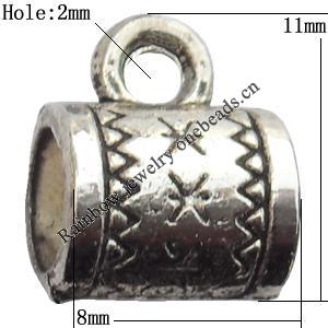 Connector Zinc Alloy Jewelry Findings Lead-free, 8x11mm Big Hole:4mm Small Hole:2mm, Sold by Bag