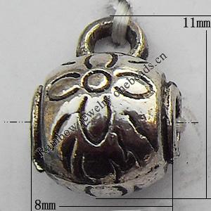 Connector Zinc Alloy Jewelry Findings Lead-free, 8x11mm Big Hole:2.5mm Small Hole:2mm, Sold by Bag