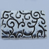 Bead Zinc Alloy Jewelry Findings Lead-free, Rectangle 22.5x15mm Hole:1mm Sold by Bag