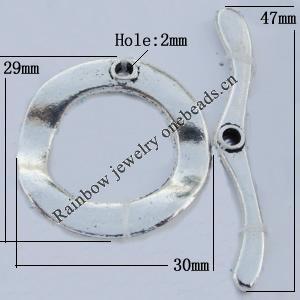 Clasp Zinc Alloy Jewelry Findings Lead-free, 30x29mm Hole:2mm Sold by KG