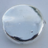 Bead Zinc Alloy Jewelry Findings Lead-free, Flat Round 11mm Hole:1mm Sold by Bag