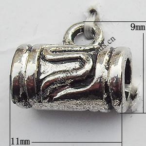 Connector Zinc Alloy Jewelry Findings Lead-free, 11x9mm Big Hole:3.5mm Small Hole:2mm, Sold by Bag