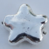 Bead Zinc Alloy Jewelry Findings Lead-free, Star 12mm Hole:1.5mm Sold by Bag
