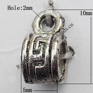 Connector Zinc Alloy Jewelry Findings Lead-free, 5x10mm Big Hole:4mm Small Hole:2mm, Sold by Bag