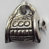 Connector Zinc Alloy Jewelry Findings Lead-free, 7x8mm Big Hole:2.5mm Small Hole:1mm, Sold by Bag