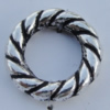 Bead Zinc Alloy Jewelry Findings Lead-free, Donut 15mm,9mm Sold by Bag
