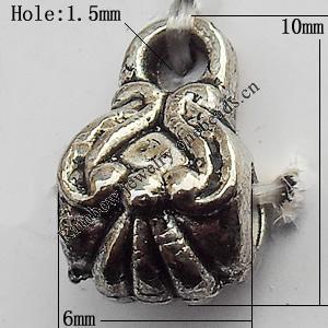 Connector Zinc Alloy Jewelry Findings Lead-free, 6x10mm Big Hole:2.5mm Small Hole:1.5mm, Sold by Bag