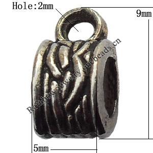 Connector Zinc Alloy Jewelry Findings Lead-free, 5x9mm Big Hole:4mm Small Hole:2mm, Sold by Bag
