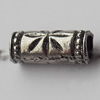 European Style Beads Zinc Alloy Jewelry Findings Lead-free, 6x14mm Hole:4mm, Sold by Bag
