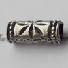 European Style Beads Zinc Alloy Jewelry Findings Lead-free, 6x14mm Hole:4mm, Sold by Bag
