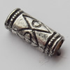 European Style Beads Zinc Alloy Jewelry Findings Lead-free, 7x15mm Hole:4mm, Sold by Bag