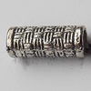 European Style Beads Zinc Alloy Jewelry Findings Lead-free, 6x14mm Hole:3.5mm, Sold by Bag