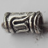 European Style Beads Zinc Alloy Jewelry Findings Lead-free, 7x11mm Hole:3.5mm, Sold by Bag