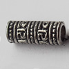 European Style Beads Zinc Alloy Jewelry Findings Lead-free, 6x15mm Hole:3.5mm, Sold by Bag