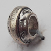 European Style Beads Zinc Alloy Jewelry Findings Lead-free, 6x9mm Hole:4mm, Sold by Bag