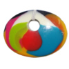 Resin Colorful Pendant, 38x28mm Thickness:6mm, Hole:7mm Sold by Bag