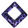 Coloured Acrylic Pendant, Hollow Diamond 35mm Hole:2mm, Sold by Bag