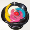 Resin Colorful Pendant, 53mm Thickness:12mm, Hole:2.5mm Sold by Bag