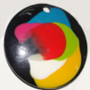 Resin Colorful Pendant, 64mm Thickness:9mm, Hole:6mm Sold by Bag