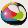 Resin Colorful Pendant, 75x62mm Thickness:11mm, Sold by Bag