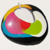 Resin Colorful Pendant, 75x62mm Thickness:11mm, Sold by Bag