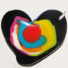 Resin Colorful Pendant, 41x50mm Thickness:12mm, Hole:2mm Sold by Bag