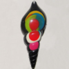 Resin Colorful Pendant, 90x34mm Thickness:12mm, Hole:1mm Sold by Bag