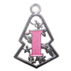 Zinc Alloy Enamel Pendant, Letters, 34x24mm Hole:2.5mm, Sold by Bag