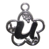 Zinc Alloy Enamel Pendant, Letters, 30x25mm Hole:2.5mm, Sold by Bag