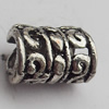 European Style Beads Zinc Alloy Jewelry Findings Lead-free, 14x9mm Hole:5mm, Sold by Bag