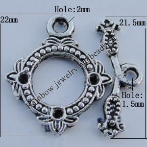 Clasp Zinc Alloy Jewelry Findings Lead-free, 18x22mm Hole:2mm Sold by KG