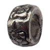 European Style Beads Zinc Alloy Jewelry Findings Lead-free, 4x8mm Hole:3.5mm, Sold by Bag