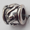 European Style Beads Zinc Alloy Jewelry Findings Lead-free, 8x10mm Hole:4mm, Sold by Bag