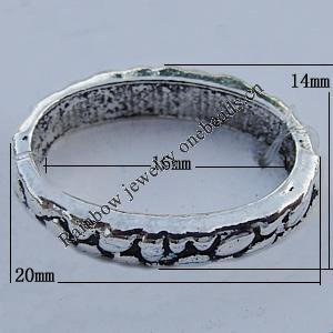 Bead Zinc Alloy Jewelry Findings Lead-free, 20x14mm Hole:16x10mm Sold by Bag
