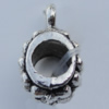 Pendant Zinc Alloy Jewelry Findings Lead-free, 7.5x13mm Hole:1.2mm Sold by Bag