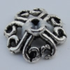 Bead Caps Zinc Alloy Jewelry Findings Lead-free,9mm Hole:1mm Sold by Bag