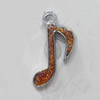 CCB plastic Pendant with enamel, 30x21mm, Sold by Bag