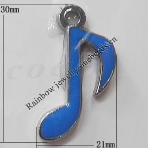 CCB plastic Pendant with enamel, 30x21mm, Sold by Bag