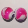 Resin Beads, Round 14mm Hole:2.5mm Sold by Bag