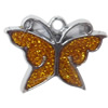 CCB plastic Pendant with enamel, Butterfly 35x25mm Hole:3mm, Sold by Bag