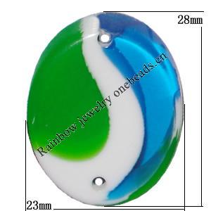 Resin Beads, 28x23mm Hole:1mm Sold by Bag