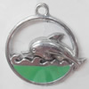 CCB plastic Pendant with enamel, 43x42mm Hole:3mm, Sold by Bag