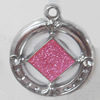 CCB plastic Pendant with enamel, 45x38mm Hole:3mm, Sold by Bag