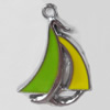 CCB plastic Pendant with enamel, 41x32mm Hole:3mm, Sold by Bag
