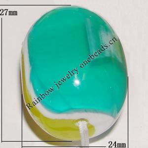 Resin Beads, 27x24mm Hole:2mm Sold by Bag