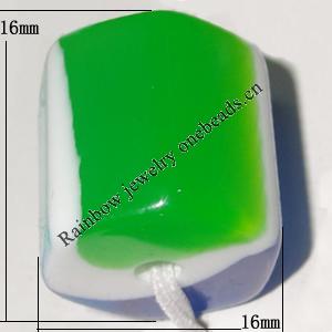 Resin Beads, Polyhedron 16x16mm Hole:3mm Sold by Bag
