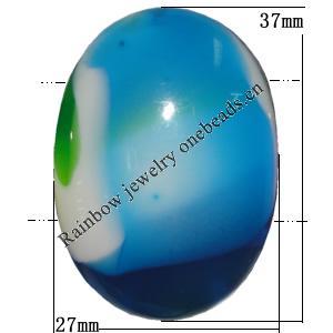 Resin Beads, Half Oval 37x27mm Thickness:13mm Hole:2mm Sold by Bag