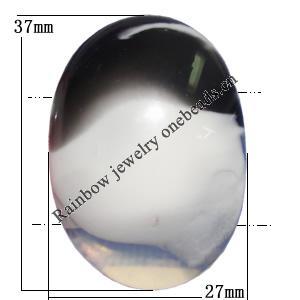 Resin Beads, Half Oval 37x27mm Thickness:13mm Hole:2mm Sold by Bag